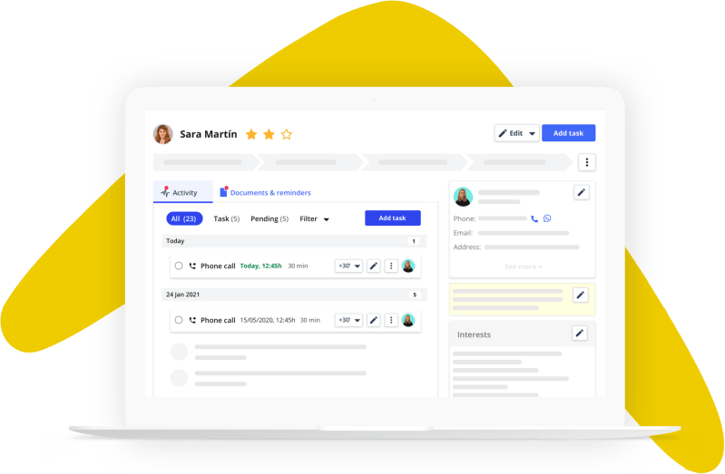 Witei CRM contact list