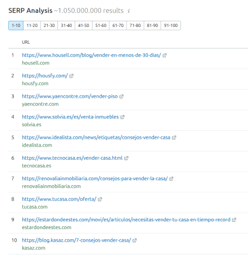 resultados de busqeudas de google
