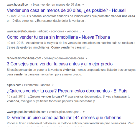 resultados de Google 