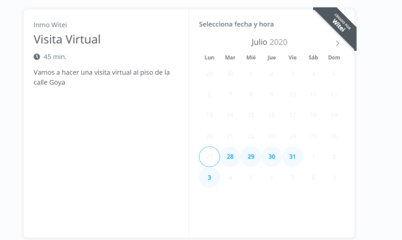 reserva tus videoconferencias con la app de citas de witei