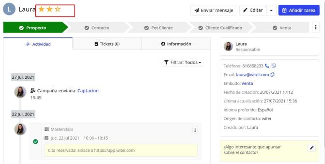 ficha de cliente de Witei