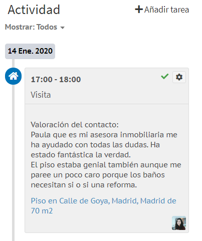 Podrás llevar total control del interés del cliente por el inmueble.