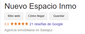 Valoración de venta de inmuebles de Nuevo espacio inmmo