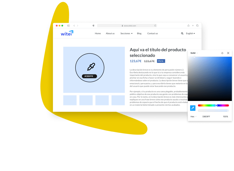 web personalizada y de fácil uso para el equipo de marketing