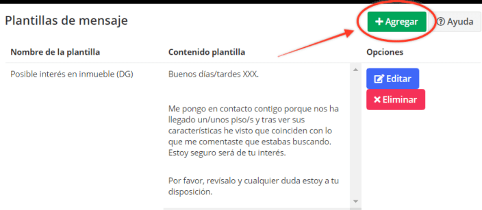como crear planitllas de mensaje en Witei para pedir referidos