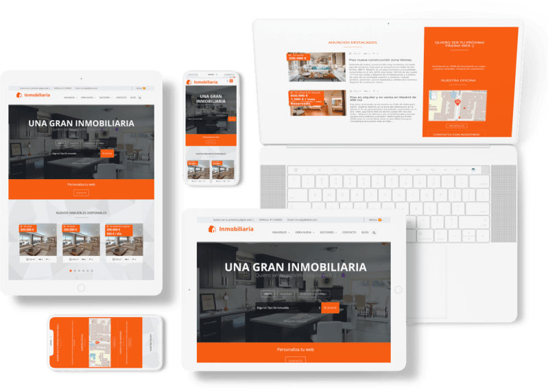 real state web responsive devices