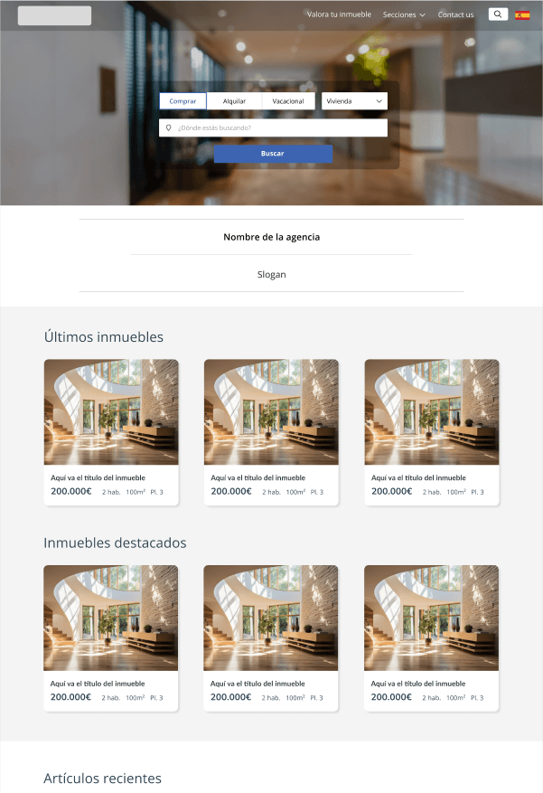Plantilla web inmobiliaria Roma — diseño sofisticado